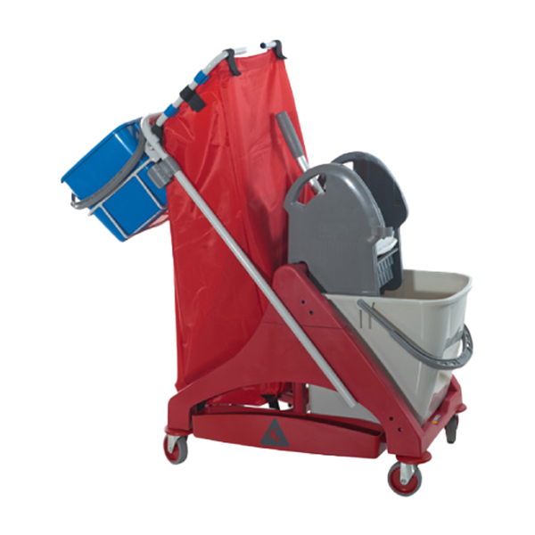 Carrello per pulizie QO-Kart Multi Due - salvaspazio - 15 L - 42 x 99 x 108 cm - Taxon Carrello per pulizie QO-Kart Multi Due - salvaspazio - 15 L - 42 x 99 x 108 cm - Taxon