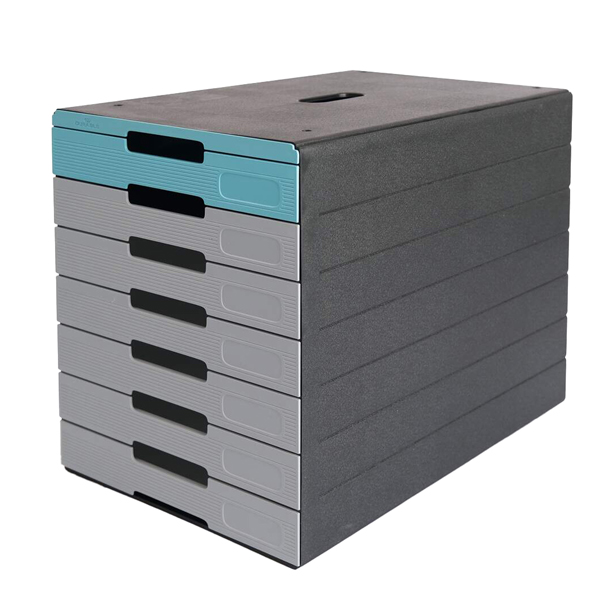 Cassettiera Idealbox Pro 7 - 7 cassetti - 36,5 x 32,2 x 25 cm - azzurro - Durable Cassettiera Idealbox Pro 7 - 7 cassetti - 36,5 x 32,2 x 25 cm - azzurro - Durable