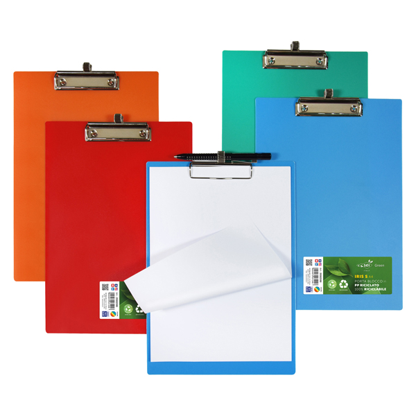 Portablocco Iris S - 21 x 29,7 cm - PP riciclato - colori assortiti - Sei Rota Portablocco Iris S - 21 x 29,7 cm - PP riciclato - colori assortiti - Sei Rota