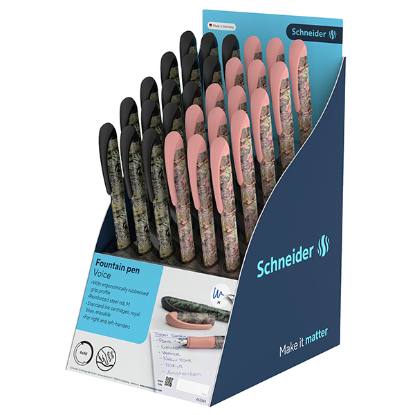 Penna stilografica Voice - fantasie assortite - punta M - Schneider Penna stilografica Voice - fantasie assortite - punta M - Schneider