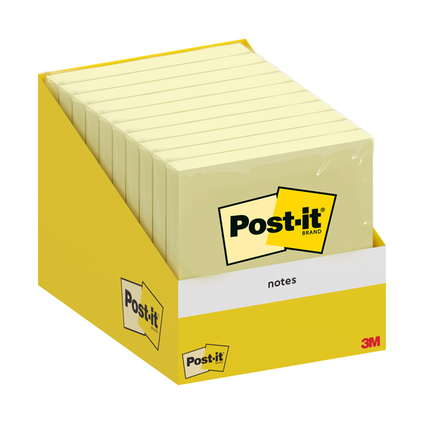 Blocco foglietti Post-it - 76 x 76 mm - giallo canary - 100 fogli - Post-it - conf. 10 blocchi Blocco foglietti Post-it - 76 x 76 mm - giallo canary - 100 fogli - Post-it - conf. 10 blocchi