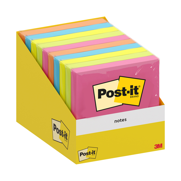 Blocco foglietti Post-it - 76 x 76 mm - colori assortiti - 100 fogli - Post-it - conf. 10 blocchi Blocco foglietti Post-it - 76 x 76 mm - colori assortiti - 100 fogli - Post-it - conf. 10 blocchi