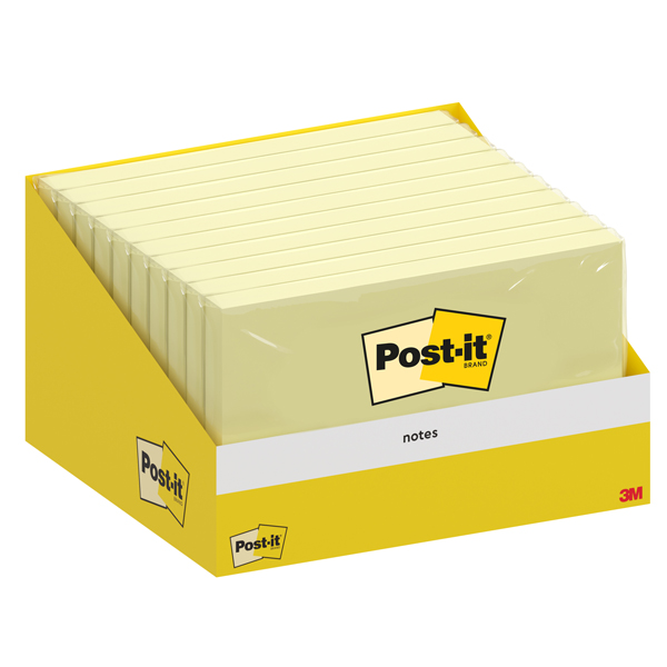 Blocco foglietti Post-it - 76 x 127 mm - Giallo canary - 100 fogli - Post-it - conf. 10 blocchi Blocco foglietti Post-it - 76 x 127 mm - Giallo canary - 100 fogli - Post-it - conf. 10 blocchi