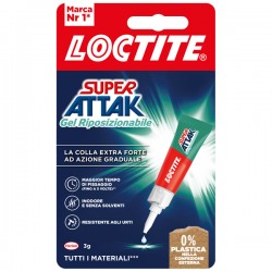 Colla Super Attak Gel Riposizionabile - 3 gr - trasparente - Loctite