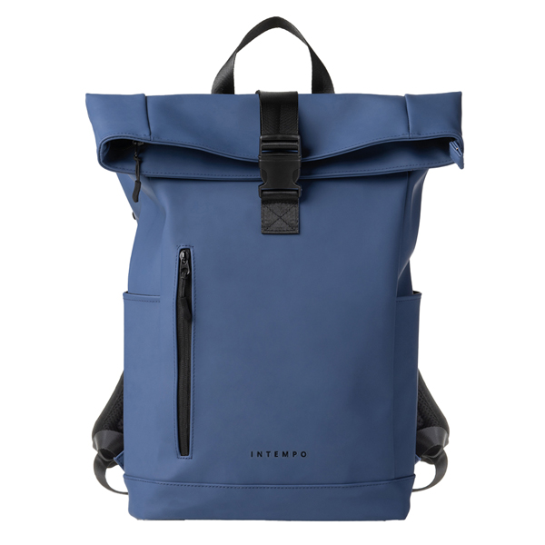 Zaino Roll-top Drop - 30 x 42 x 14 cm - gomma - blu - In Tempo Zaino Roll-top Drop - 30 x 42 x 14 cm - gomma - blu - In Tempo