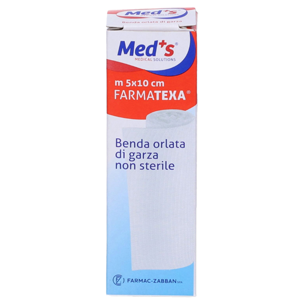 Benda di garza orlata - 10 cm x 5 mt - Med's - conf. 12 pezzi Benda di garza orlata - 10 cm x 5 mt - Med's - conf. 12 pezzi