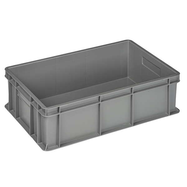 Cassa industriale Europa - 60 x 40 x 17 cm - 32 L - PP - grigio - Mobil Plastic Cassa industriale Europa - 60 x 40 x 17 cm - 32 L - PP - grigio - Mobil Plastic