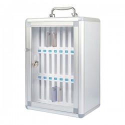 Armadietto portacellulare - 24 posti - 26 x 19 x 38,5 cm - grigio - Iternet