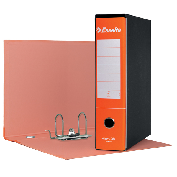 Registratore Essentials G75 - dorso 8 cm - protocollo 23 x 33 cm - arancione - Esselte Registratore Essentials G75 - dorso 8 cm - protocollo 23 x 33 cm - arancione - Esselte