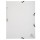 Cartella 3 lembi - con elastici - A4 - cartoncino lustré - 400g/mq - bianco - Exacompta