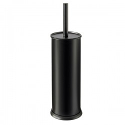 Portascopino Vic - diametro 9,5 cm - altezza 27 cm - acciaio inox - nero satinato - Perfetto