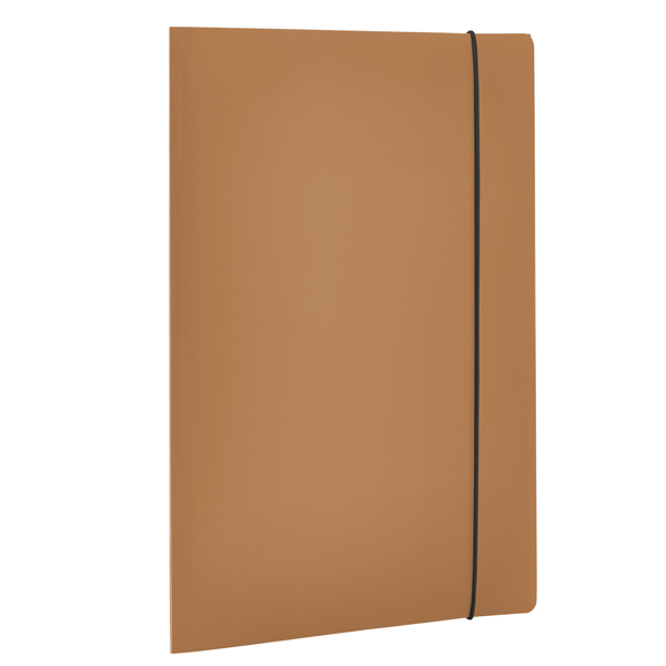 Cartella 3 lembi con elastico HOLOS - A4 - PP - marrone - Fellowes