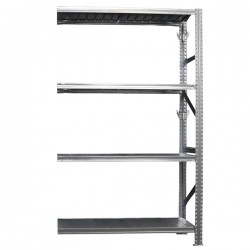 Kit scaffale industriale - modulo estensione - 4 ripiani - 120 x 50 x 200 cm - acciaio - Tecnotelai