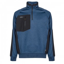 Felpa mezza zip Leeds - taglia XXL - blu - U-Power