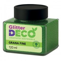Glitter Bio grana fine - 120ml - verde - Deco
