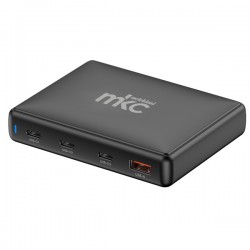 Caricatore USB -  140W -  3 USB-C + 1 USB-A - Nero -MKC Melchioni