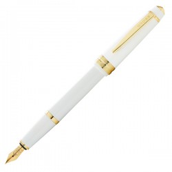 Penna stilografica Bailey Light - punta M - fusto bianco/oro - Cross
