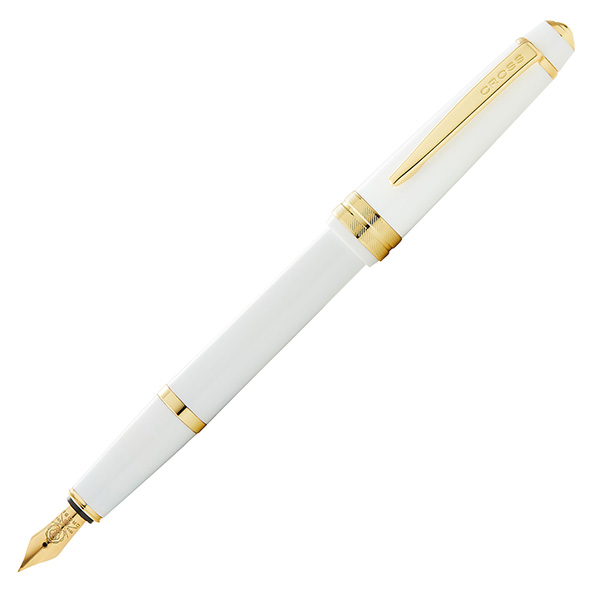 Penna stilografica Bailey Light - punta M - fusto bianco/oro - Cross Penna stilografica Bailey Light - punta M - fusto bianco/oro - Cross