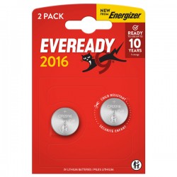 Micropila Eveready Lithium CR2016 - 3V - a pastiglia - litio - Energizer - blister 2 pezzi