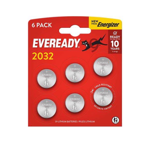 Micropila Eveready Lithium CR2032 - 3V - a pastiglia - litio - Energizer - blister 6 pezzi Micropila Eveready Lithium CR2032 - 3V - a pastiglia - litio - Energizer - blister 6 pezzi