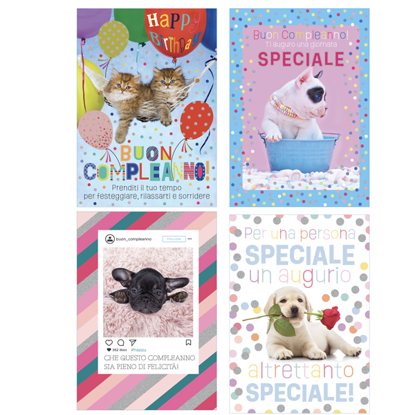 Biglietto Cani e Gatti fotografici - fantasie assortite - Rex Sadoch Biglietto Cani e Gatti fotografici - fantasie assortite - Rex Sadoch