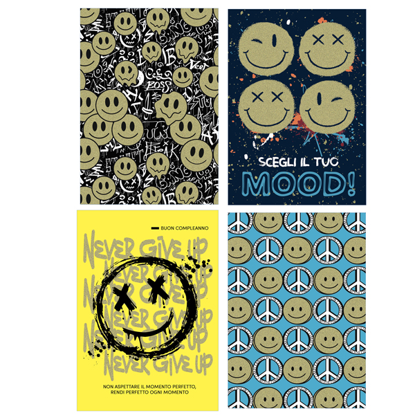 Biglietto Auguri Compleanno Teenagers - stampa a caldo - fantasie assortite - Rex Sadoch