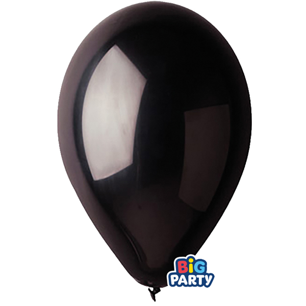 Palloncino - diametro 30 cm - lattice - nero - conf. 10 pezzi