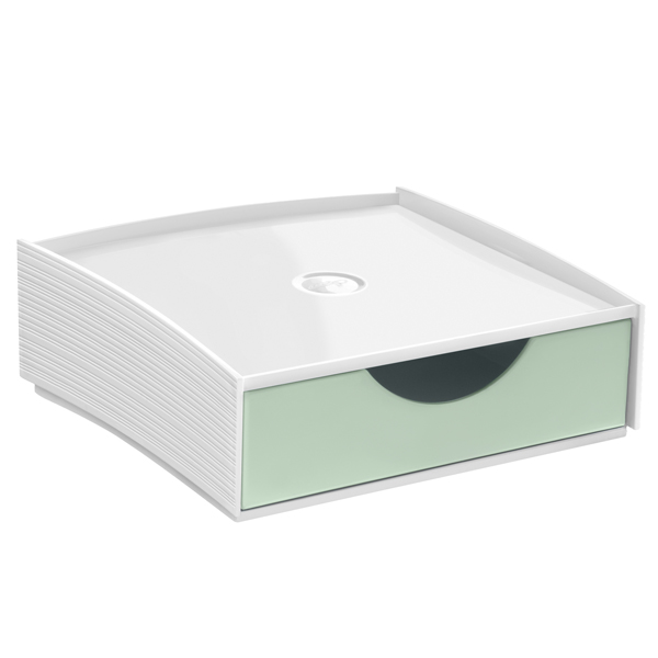 Cassettiera componibile Storage box - 18,6 x 18,5 x 6,4 cm - verde salvia - Cep Cassettiera componibile Storage box - 18,6 x 18,5 x 6,4 cm - verde salvia - Cep