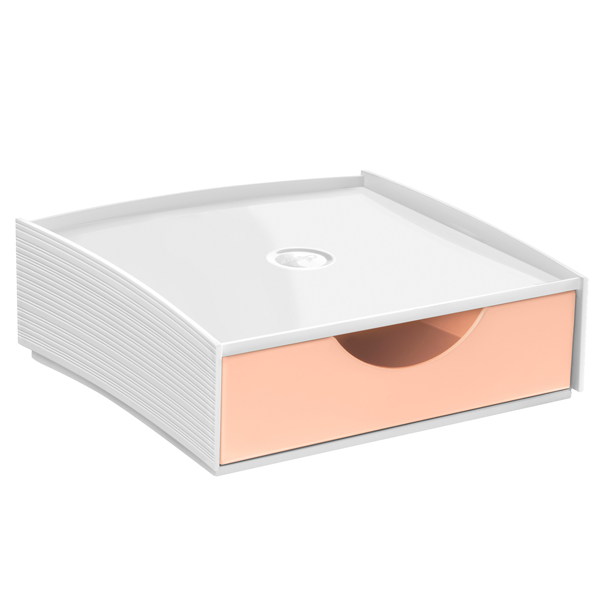 Cassettiera componibile Storage box - 18,6 x 18,5 x 6,4 cm - pesca - Cep Cassettiera componibile Storage box - 18,6 x 18,5 x 6,4 cm - pesca - Cep