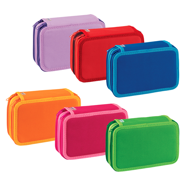 Astuccio 3 Zip Bicolors - 13 x 20 x7,5 cm - colori assortiti - Pelikan Astuccio 3 Zip Bicolors - 13 x 20 x7,5 cm - colori assortiti - Pelikan