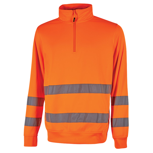Felpa alta visibilità Felis - mezza zip - taglia XL - arancio fluo - U-Power Felpa alta visibilità Felis - mezza zip - taglia XL - arancio fluo - U-Power