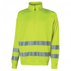 Felpa alta visibilità Felis - mezza zip - taglia XXL - giallo fluo - U-Power