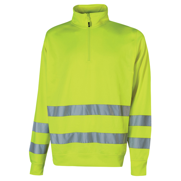 Felpa alta visibilità Felis - mezza zip - taglia XXL - giallo fluo - U-Power Felpa alta visibilità Felis - mezza zip - taglia XXL - giallo fluo - U-Power