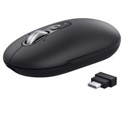 Mouse - ultrasottile - wireless - ricaricabile - Nero - Trust