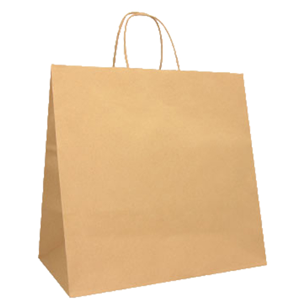 Shopper Twisted XLarge - maniglie cordino ritorto - 32 x 23 x 35 cm - carta biokraft - avana - Mainetti Bags - conf. 25 pezzi