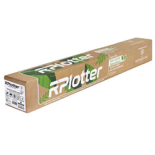 Carta plotter - 914mm x 50mt - 80 gr - inkjet/laser - bianco - Navigator