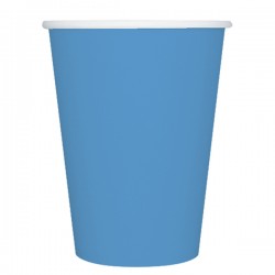 Bicchieri biodegradabili Ecocolor - 250cc - turchese - Big Party - conf. 25 pezzi