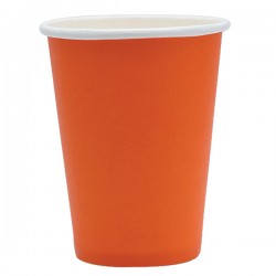 Bicchieri biodegradabili Ecocolor - 250cc - arancione - Big Party - conf. 25 pezzi