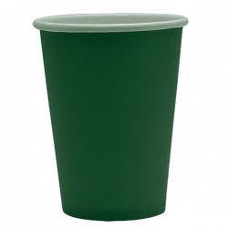 Bicchieri biodegradabili Ecocolor - 250cc - verde bosco - Big Party - conf. 25 pezzi