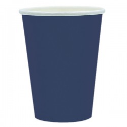 Bicchieri biodegradabili Ecocolor - 250cc - blu notte - Big Party - conf. 25 pezzi