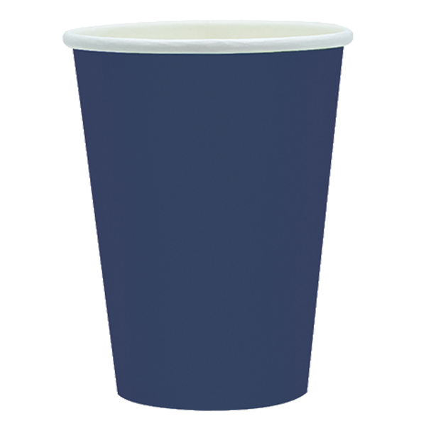 Bicchieri biodegradabili Ecocolor - 250cc - blu notte - Big Party - conf. 25 pezzi