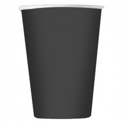Bicchieri biodegradabili Ecocolor - 250cc - nero - Big Party - conf. 25 pezzi