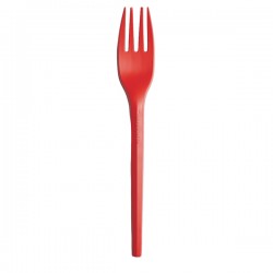 Forchette in CPLA - 16 cm - rosso - Big Party - conf. 20 pezzi