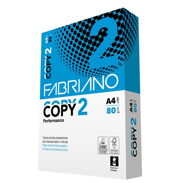 Carta fotocopie Copy 2 Strong Carton - A4 - 80 gr - bianco - Fabriano - conf. 500 fogli Carta fotocopie Copy 2 Strong Carton - A4 - 80 gr - bianco - Fabriano - conf. 500 fogli