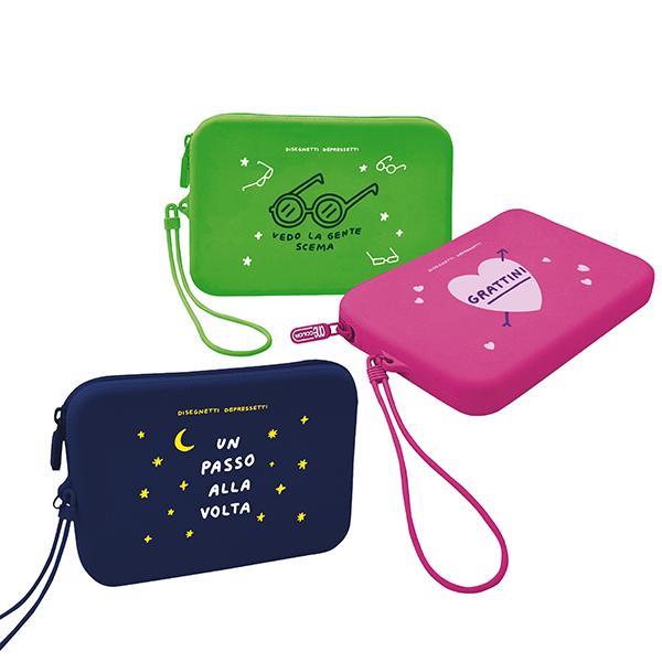 Astuccio Disegnetti Depressetti - 18,5 x 12,5 x 2,4 cm - silicone - Blasetti Astuccio Disegnetti Depressetti - 18,5 x 12,5 x 2,4 cm - silicone - Blasetti