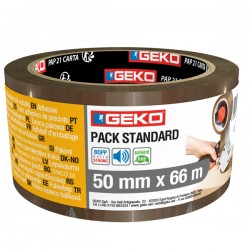 Nastro adesivo - 5 cm x 66 m - PPL - standard - avana - Geko