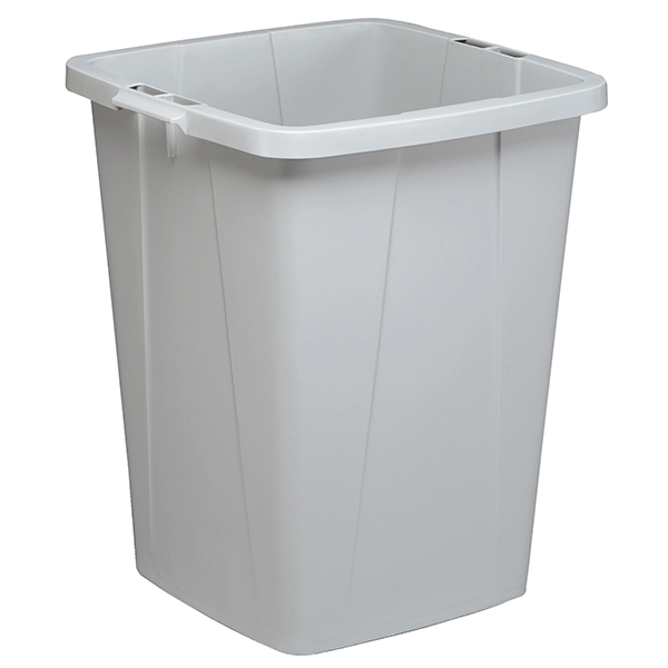 Bidone DURABIN - con maniglie - senza coperchio - 90 L - 52 x 61 x 49 cm - PP - grigio - Durable Bidone DURABIN - con maniglie - senza coperchio - 90 L - 52 x 61 x 49 cm - PP - grigio - Durable