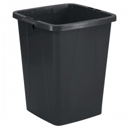 Bidone DURABIN - con maniglie - senza coperchio - 90 L - 52 x 61 x 49 cm - PP - nero - Durable