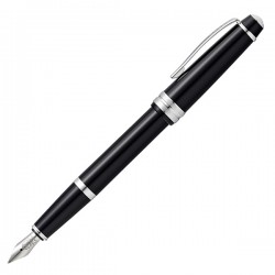 Penna stilografica Bailey Light - punta M - fusto nero/cromo - Cross