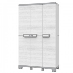 Armadio CAB102A sequoia - 3 ante - 102 x 39 x 172 cm - plastica - grigio - Terry